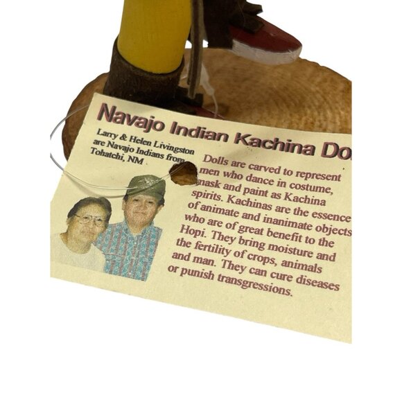 VTG Native American Indian Kachina Doll Navajo Signed By Artists W/original Tag - Picture 6 of 10